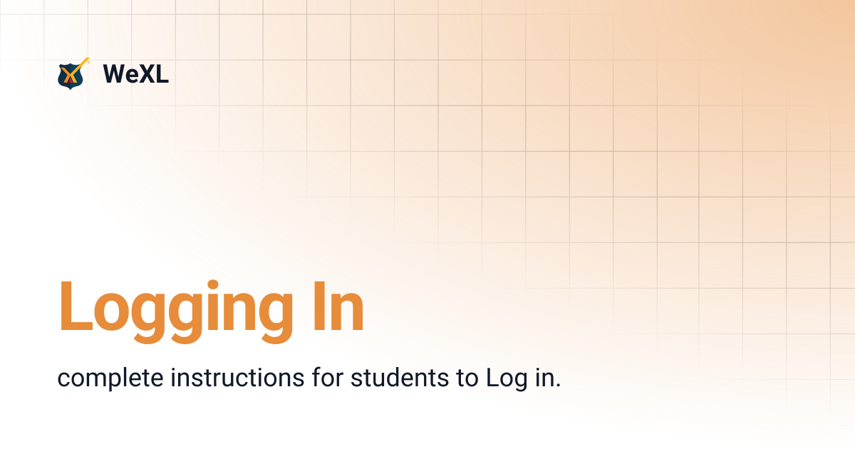Logging In | WeXL